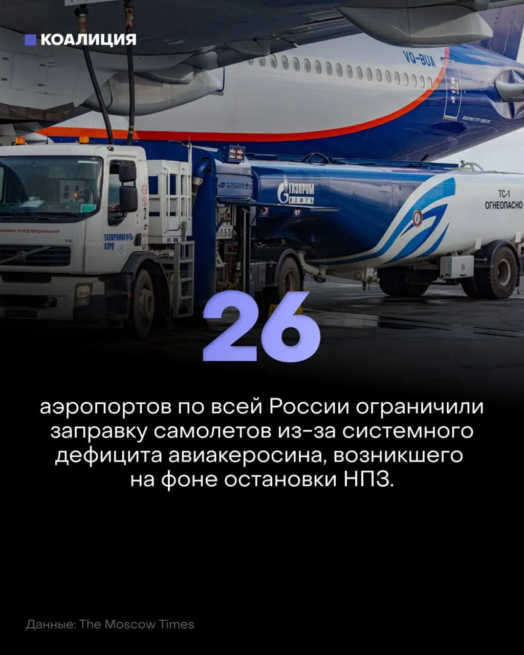 Из-за лимитирования топлива аэропорты по всей стране сокращают заправку самолётов, растут цены на керосин; меры затрагивают как отечественные рейсы, так и иностранные перевозчики.