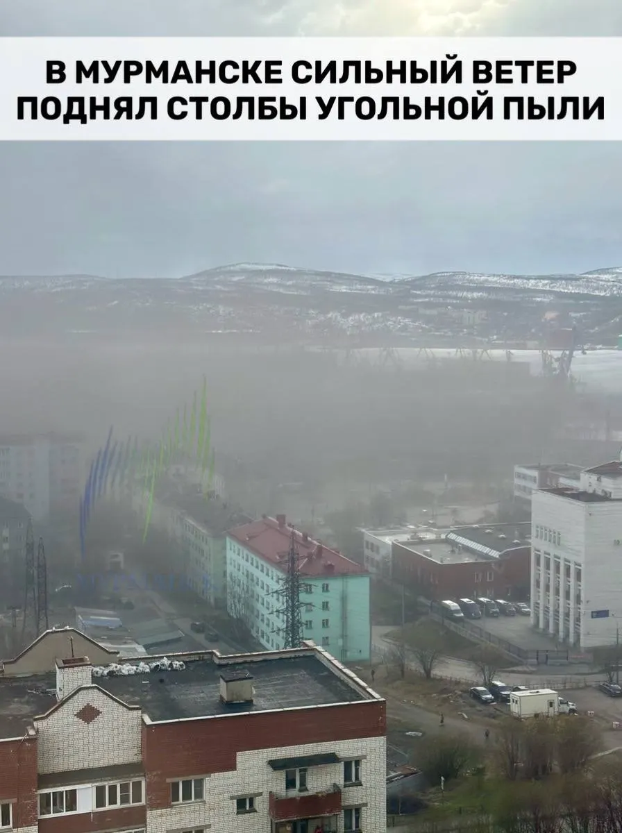 Порывы ветра подняли угольную пыль с терминала, она разнеслась по районам Мурманска: оседает на домах, машинах и детских площадках. Жителям советуют по возможности оставаться дома и использовать средства защиты.