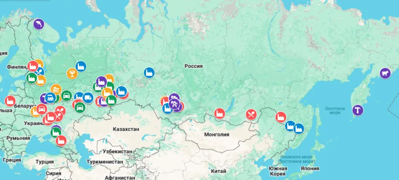 Карта экономических сбоев показывает остановки производств, массовые увольнения, задержки зарплат и перевод сотрудников на сокращённый график — с начала 2026 года зафиксировано 47 проблемных предприятий по всей стране.