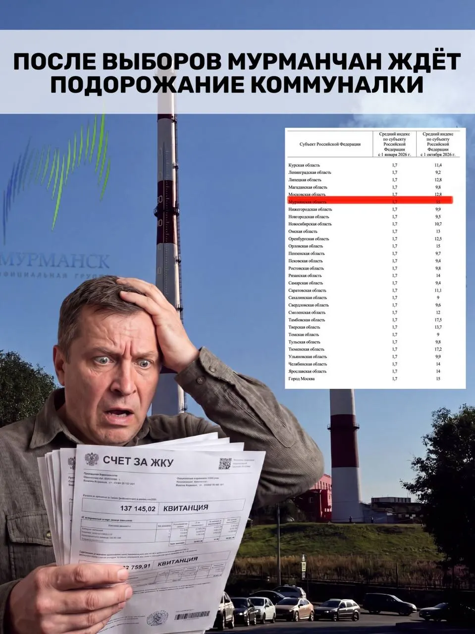 С 1 октября тарифы на коммунальные услуги вырастут примерно на 15%. Новые расценки вступят в силу сразу после выборов и накануне отопительного сезона. Первые платежки с увеличенными суммами придут осенью.