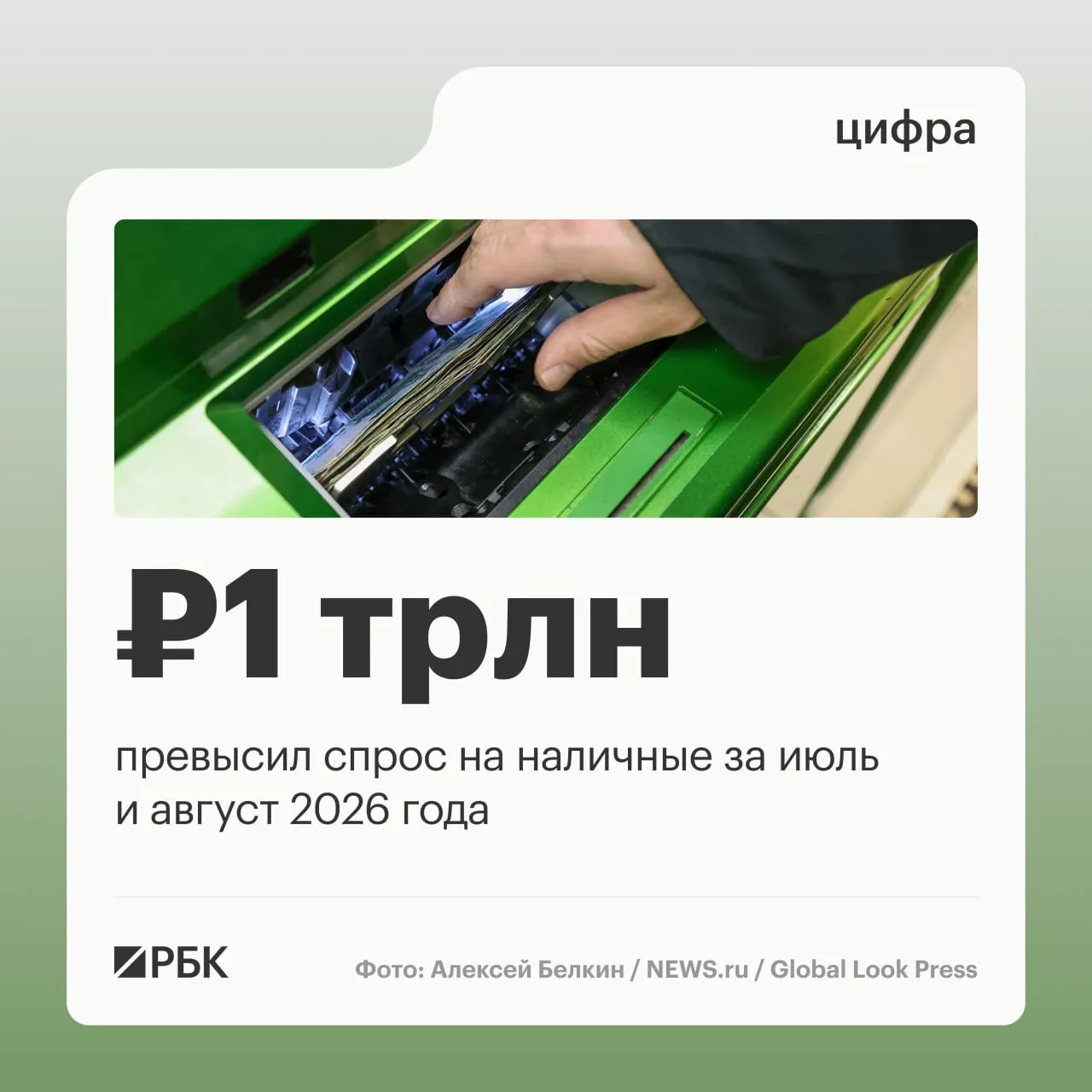 За год наличные в обращении выросли примерно на 2,5 трлн руб, в августе — 443 млрд руб; пик спроса зафиксирован в апреле.